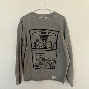 Keith Haring Men’s Size Large grey Crew neck Sweatshirt